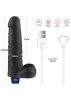 REAL SOFTEE fekete vibrator,herés,akkus -20cm
