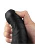 REAL SOFTEE fekete vibrator,herés,akkus -20cm