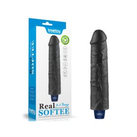 REAL SOFTEE fekete vibrator,akkus -21cm