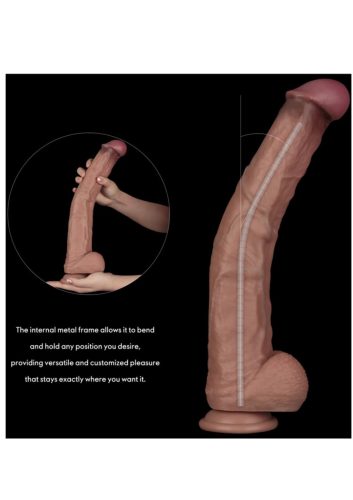 Dual Layered Bendable Silicone Cock XXL-37cm