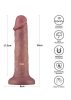 CLARK kétrétegű vibro cock,akkus -20cm
