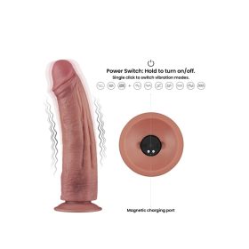 CLARK kétrétegű vibro cock,akkus -27cm