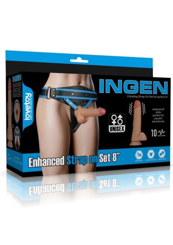 Vibrating Enhanced Strap on Set,akkus Méret:L-2XL