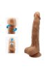 Bodach le-fel,forgó vibrátoros dildo,akkus. Barna