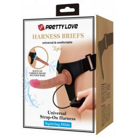 Pretty Kyton Harness Briefs with Squirting Dildo