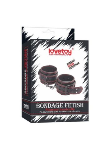 Fekete-piros kézbilincs.
