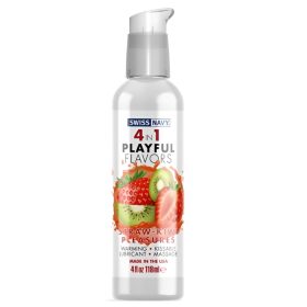 Swiss Navy 4in1 Eper-Kiwi ízű vizalapú síkosító -118ml