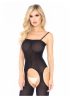 8195 OPAQUE SUSPENDER BODYSTOCKING.