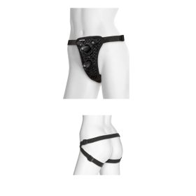 Vac-U-Lock Double Penetration Velvet Harness.