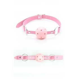 Pink szájpecek lyukacsos golyóval.