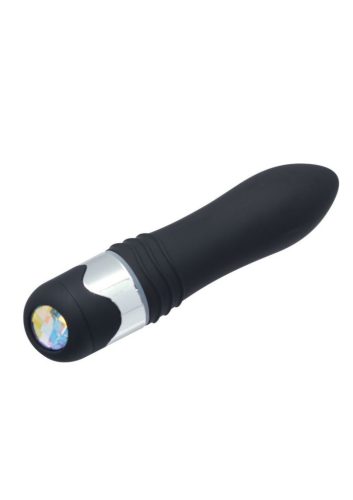 Bársonyos vibrátor kővel-16cm.