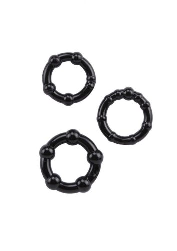 Stay Hard Cock Rings. fekete