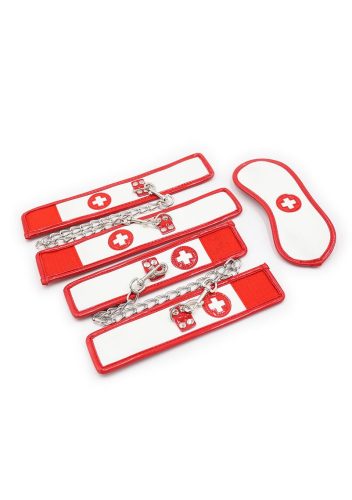 OHMAMA FETISH NURSE BONDAGE 3 PIECES SET.