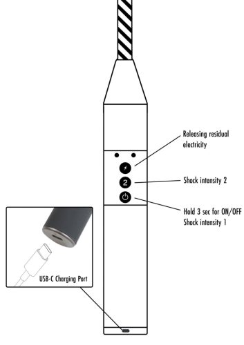 Electro Shock Cane,akkus