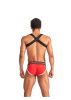 Urban Club harness X-back Striped Red.