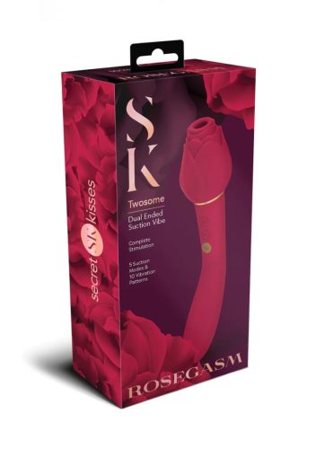 Secret Kisses Rosegasm - akkus, 2in1 csiklóvibrátor.