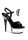 Pleaser CAPTIVA fekete/átlátszó platform szandál. 38-as
