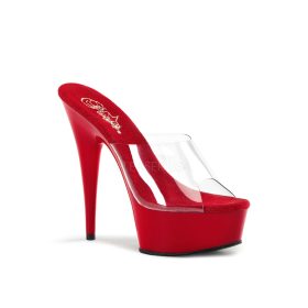 Pleaser piros platform papucs. méret:40-es