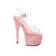 Pleaser Adore glitteres pink platform szandál. 37-es