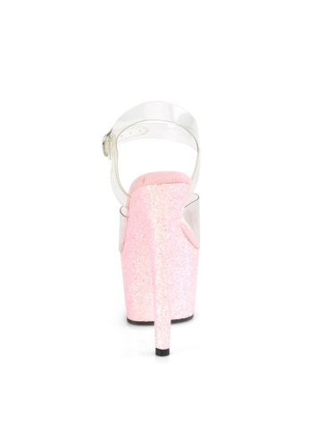 Pleaser Adore glitteres pink platform szandál. 37-es