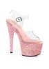 Pleaser Adore glitteres pink platform szandál. 38-as