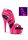 Pleaser UV pink platform szandál,No.669. 37-es