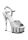 Pleaser ezüst csillámos platform szandál,No.6095G. 44-es