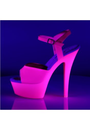 Pleaser KISS Neon Pink szandál. 36-os