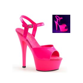 Pleaser KISS Neon Pink szandál. 40-es