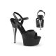 Pleaser CAPTIVA fekete/króm platform szandál. 41-es