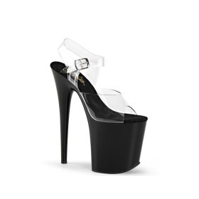 Pleaser Flamingo fekete extra magas platform szandál. 37-es
