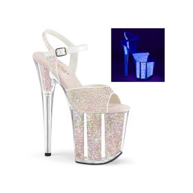 Pleaser neon opál csillámos platform szandál 36-os