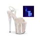 Pleaser neon opál csillámos platform szandál 38-as