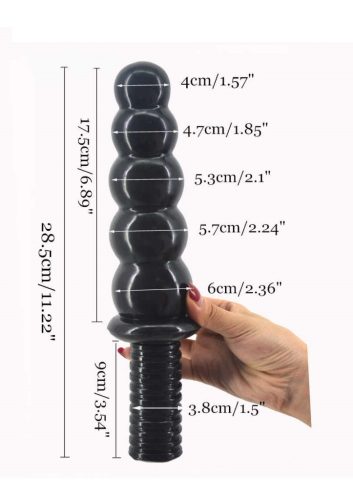 Anál gömbös zselés tágító-28cm.