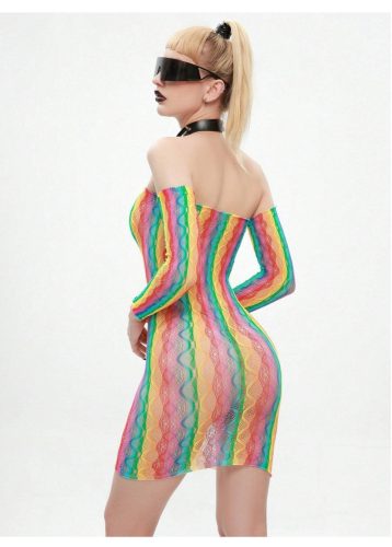 Ava rainbow mini kesztyűvel.