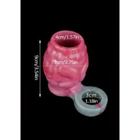 Nagy gömbőc herepántos szilikon péniszgyűrű.