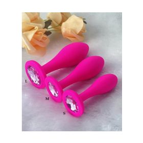 Rocket szilikon anál plug csillogó véggel -medium.