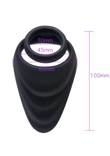 Conan fekete szilikon péniszgyűrű-gát izgatós.