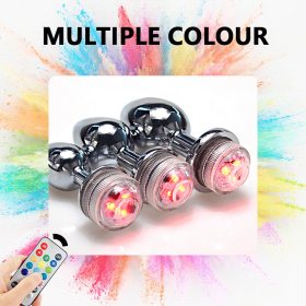 Led,világító anal plug távirányítóval -Small.