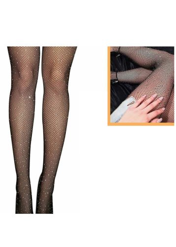 Bianca strasszos harisnya. Fehér
