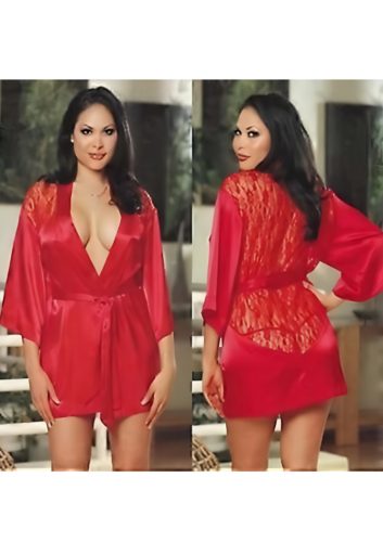 Patricia köntös és tanga,piros Méret:S/M