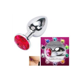 Fém anál plug csillogó véggel-nagy méret. 6.Lila