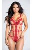 Zion csipkés body. Piros, Méret:M/L