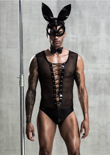 Fekete férfi nyuszi szett. Méret:M/L