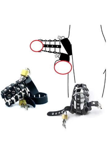 Erényöv műbőr hámmal.