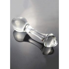 Evans kétvégű üveg dildó -14cm