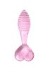 EUTIM pink üveg anal plug szívvel-12cm
