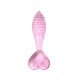 EUTIM pink üveg anal plug szívvel-12cm