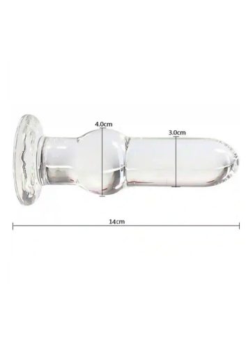 Dublin üveg plug -14cm