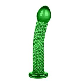 Micah zöld üveg dildó -18cm.